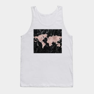 Wanderlust marble - rose gold and striking black Tank Top